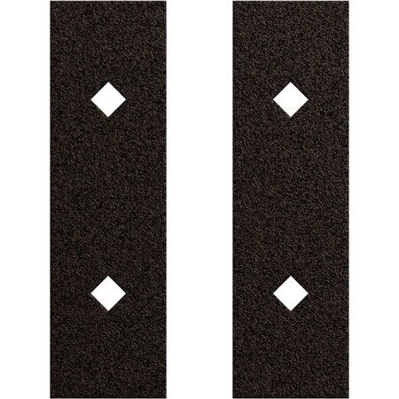 Ekena Millwork Premium Barn Door Hollow Core Plates (set of 2), Arch Bronze GB6001HCPAB